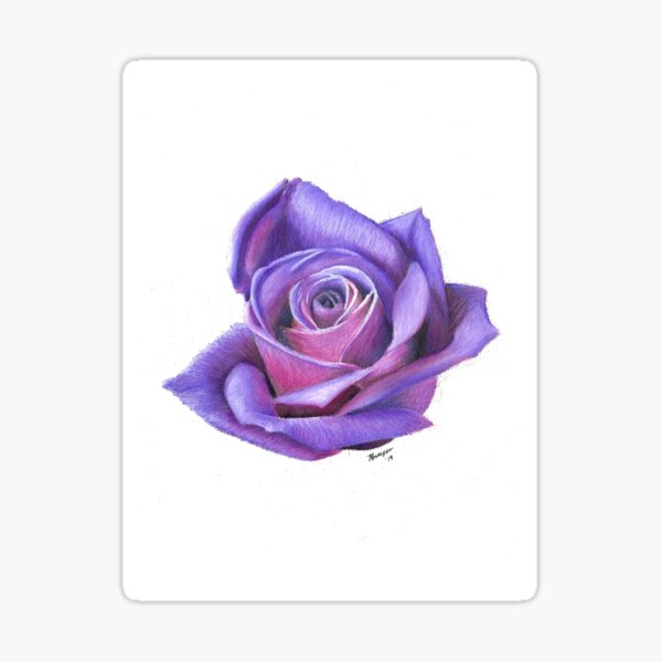 Pretty Purple Flower Sticker