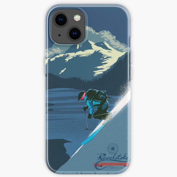 Impression ski rétro Revelstoke Coque souple iPhone