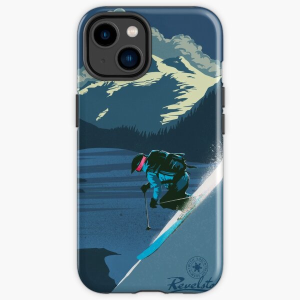 Impression ski rétro Revelstoke Coque antichoc iPhone