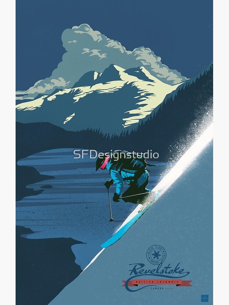 "Retro ski print Revelstoke" Poster for Sale by SFDesignstudio Redbubble