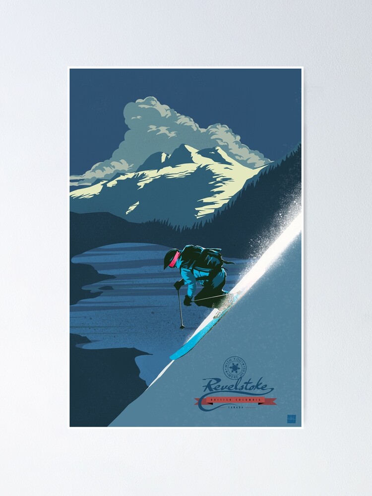 "Retro ski print Revelstoke" Poster for Sale by SFDesignstudio Redbubble