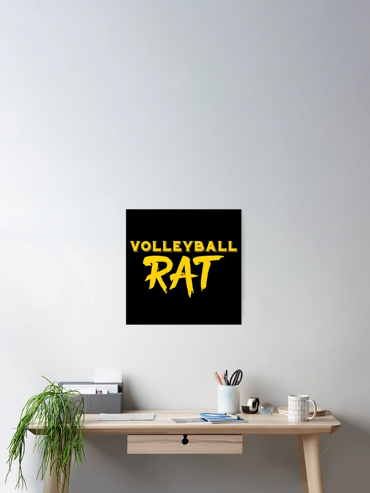 Thumbnail 2 of 3, Poster, VOLLEYBALL RAT! designed and sold by jazzydevil.