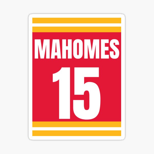 Patrick Mahomes Jersey Sticker for Sale by Alexandra Cline