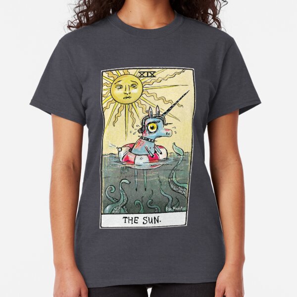 "The Sun" from the Stabby Unicorn Tarot Collection Classic T-Shirt