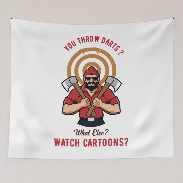 Item preview, Axe Throwing You Throw Darts? What Else? Watch Cartoons? Light designed and sold by funnierthanthou.