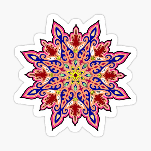 Flor primavera. Pegatina