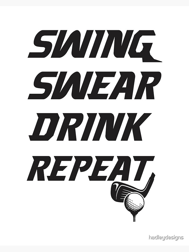 Funny Golf Socks, Swing Swear Repeat