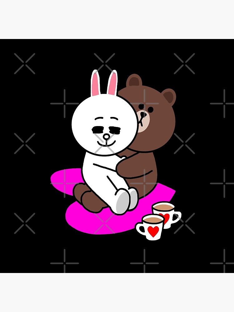 Brown bear cony bunny two hearts beat as one by tommytbird