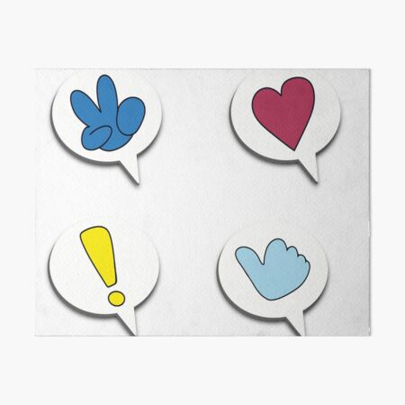  Emoji Faces Speech Bubble 3 Art Board Print