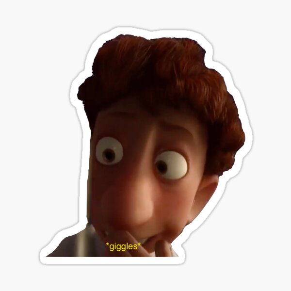 "alfredo linguini giggling" Sticker for Sale by elysilv Redbubble