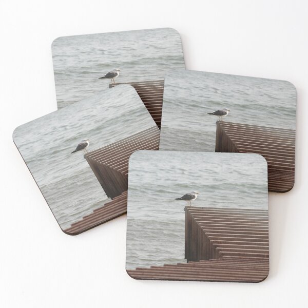 Item preview, Lonely Seagull Bird Wooden Pier Sea designed and sold by worldways.