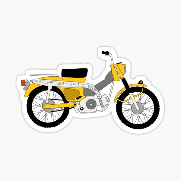 Item preview, Small Yellow Trail Bike Illustration designed and sold by rb-art.