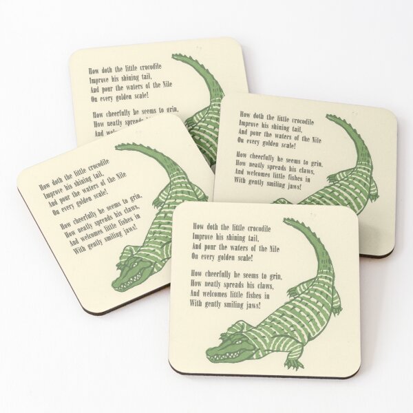 Item preview, How Doth the Little Crocodile letterpress designed and sold by elektraleech.