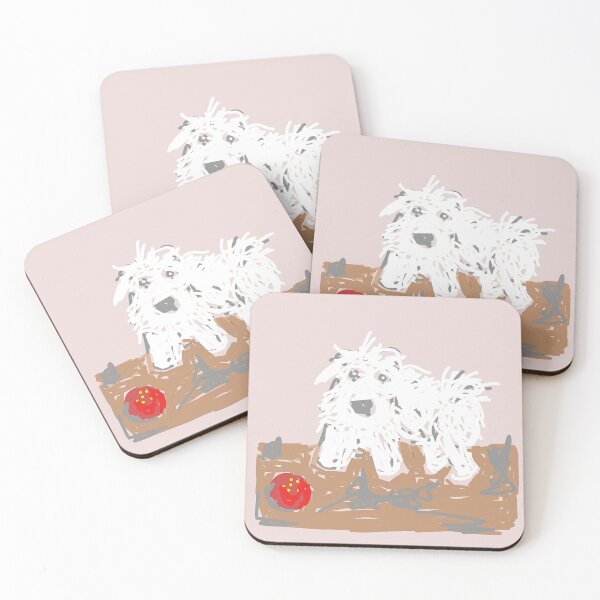 Item preview, Happy Dog Playing with Red Ball designed and sold by MilkAnna.