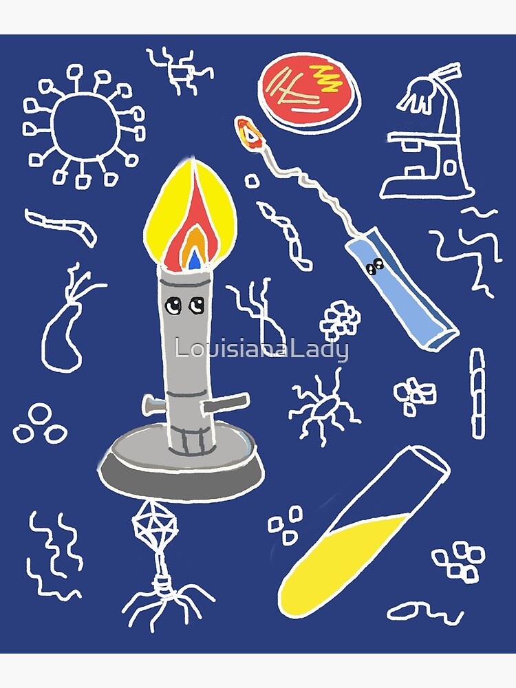 "Microbiology Lab Bunsen Burner Loop Flame" Art Print by LouisianaLady