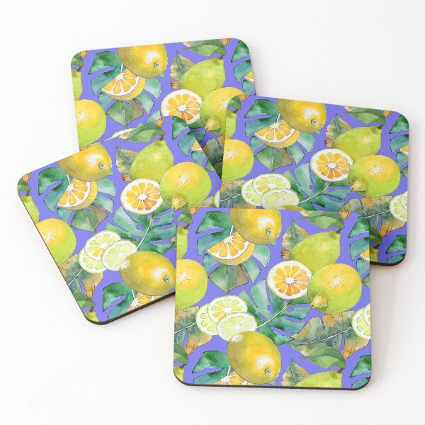 Item preview, Lemons and Limes on Blue designed and sold by GraphicAllusion.