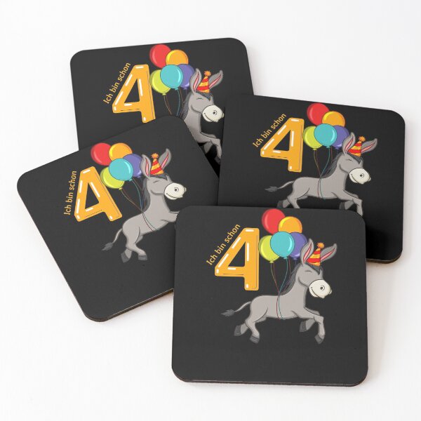 Item preview, 4 year donkey birthday designed and sold by Weilichesmag.