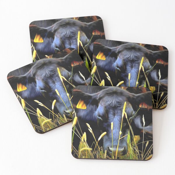 Item preview, Black Angus Cow in a Field designed and sold by JanineRileyArt.