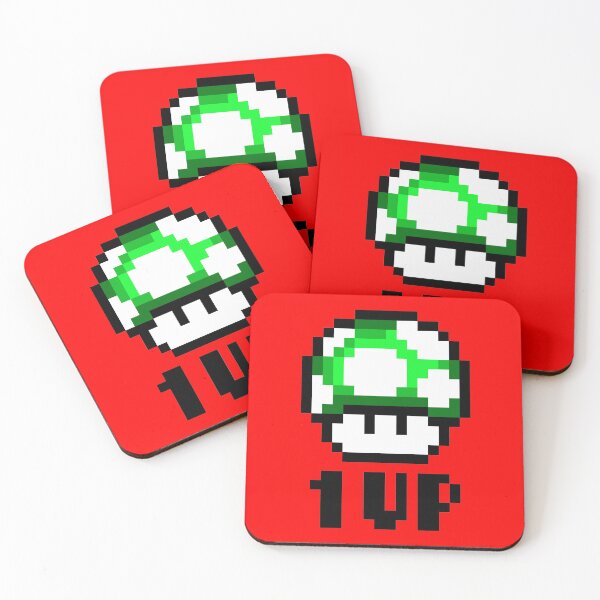 Item preview, 8-Bit 1UP Mushroom Sticker designed and sold by lemmingrebels.