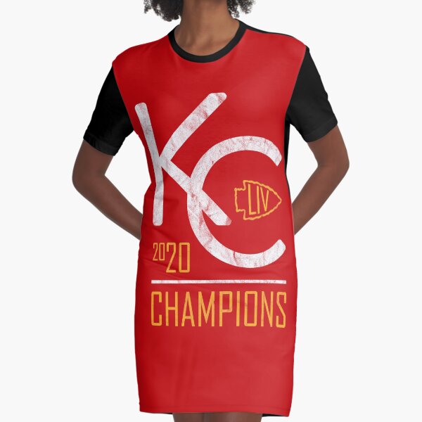 Kansas City Chiefs 2020 Super Bowl Champions Graphic T-Shirt Dress