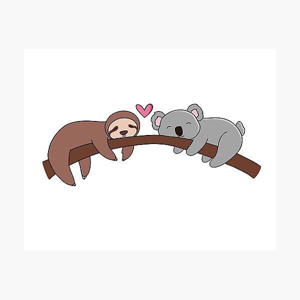 Item preview, Sloth and Koala Love designed and sold by mshemdesigns.
