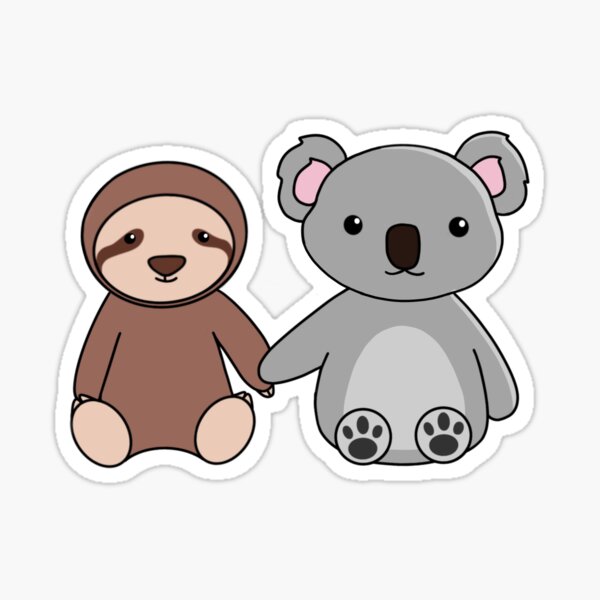 Vista previa del artículo con la obra «Sloth and Koala Friends», diseñado y vendido por mshemdesigns.