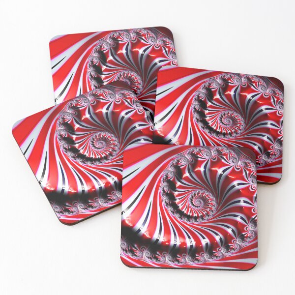 Item preview, Ornate Red and White Spiral designed and sold by Elisabeth Lucas.