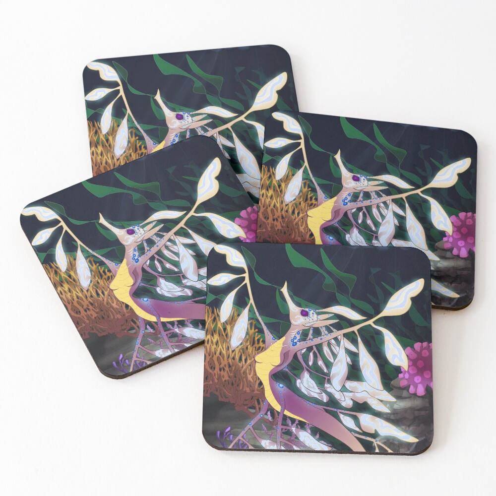 Item preview, Coasters (Set of 4) designed and sold by Red-wolf-Ink.