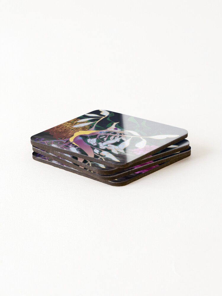 Thumbnail 4 of 5, Coasters (Set of 4), Luminosity Prancing designed and sold by Red-wolf-Ink.