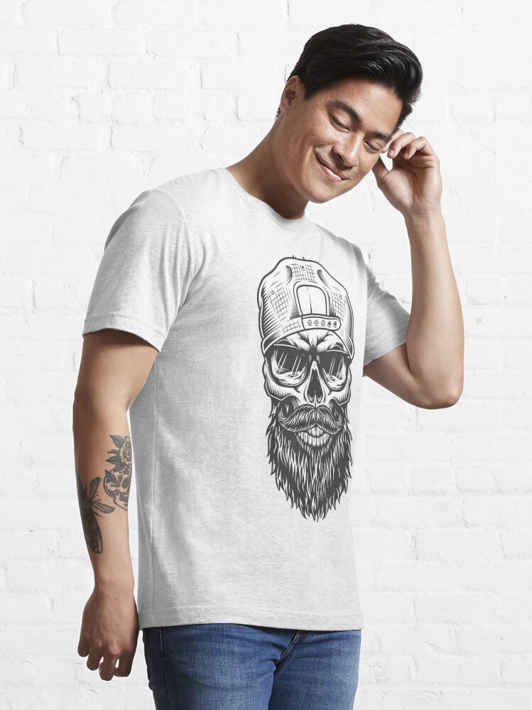 Unisex t-Shirt Skull hat Backwards Bandana