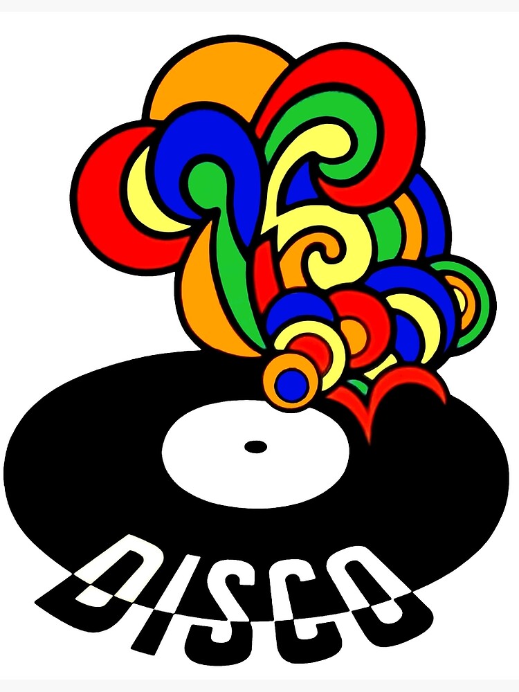 1970s Vintage Disco Poster Logo Photographic Print For Sale By