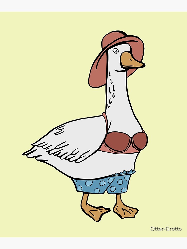 "Sexy Goose is Ready for Some Sunshine, Baby!" Mounted Print for Sale