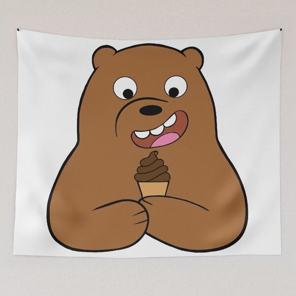 Item preview, Grizz Bear with chocolate ice cream cone designed and sold by Senifly.