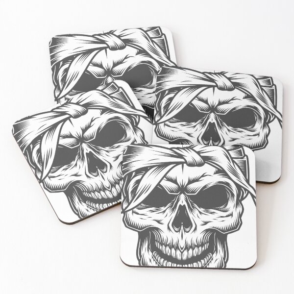 Item preview, Laughing Skull With Headband and Creepy Grin designed and sold by sergelg.