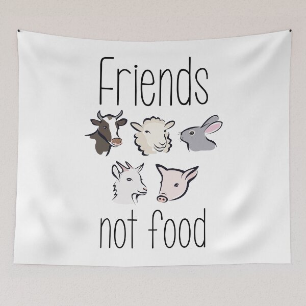 Item preview, Friends not food vegan designed and sold by ReignGFX.