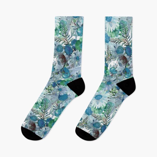Item preview, Blue Watercolor Wildflower Garden designed and sold by Sketchbook Designs.