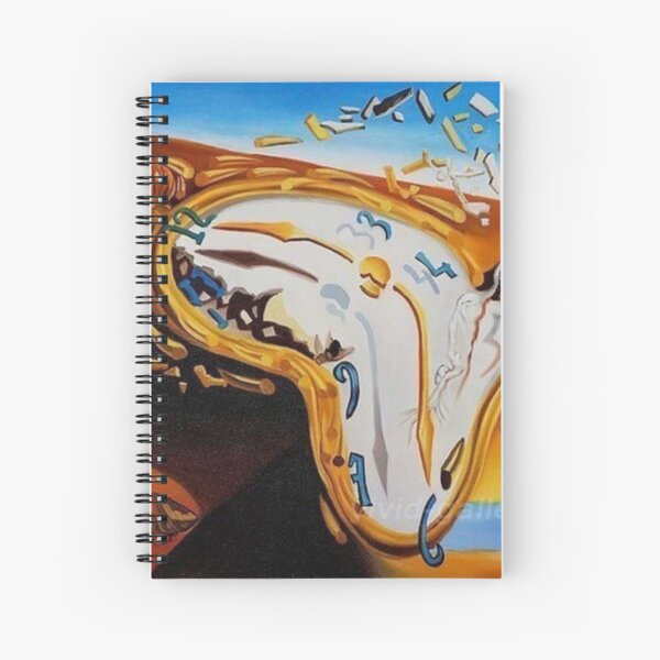 Fragment, Surrealistic Painting, Salvador Dali: The Persistence of Memory. #SurrealisticPainting #ThePersistenceofMemory #MeltingClocks #TheSoftWatches #TheMeltingWatches #SoftWatches #MeltingWatches Spiral Notebook