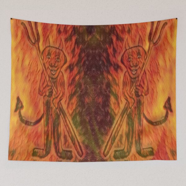 Item preview, Devils in fire designed and sold by BellsPainting.