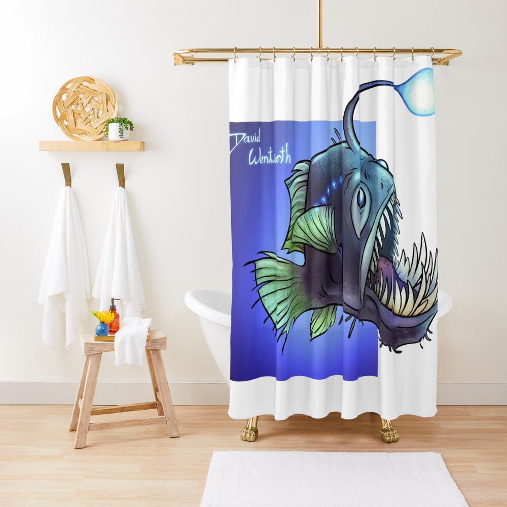 Predatory fish series: Angler Fish Shower Curtain