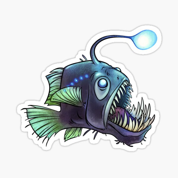 Predatory fish series: Angler Fish Sticker