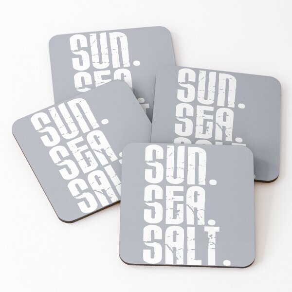 Item preview, Sun Sea Salt print - Neutral Grey designed and sold by Skippingbird.