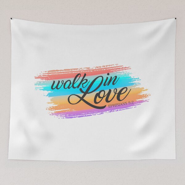Item preview, Inspirational Walk in Love Bible Verse Valentine Quote designed and sold by Hommie9977.