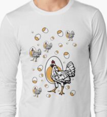 Retro Roseanne Hühner Langarmshirt
