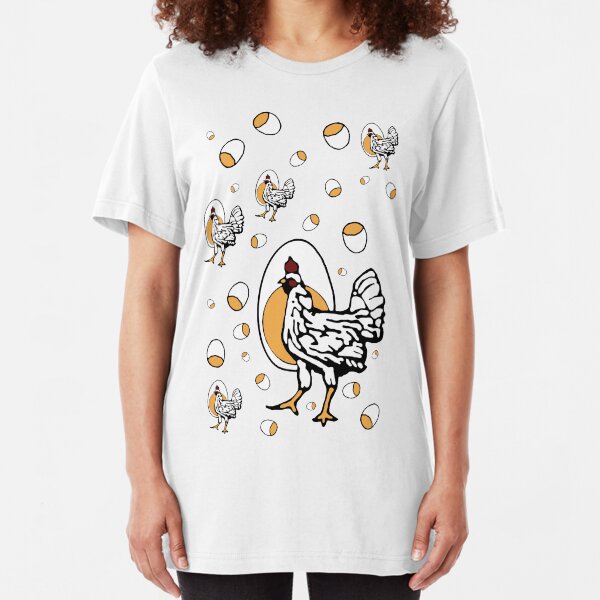 Retro Roseanne Chickens Slim Fit T-Shirt