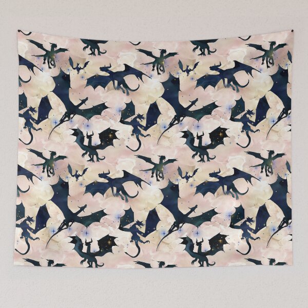 Item preview, dragons in clouds designed and sold by SugarPineDesign.