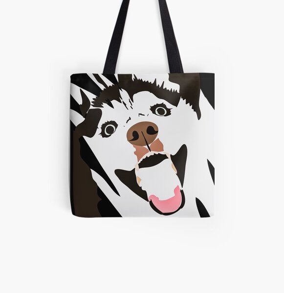 Siberian Husky Dog All Over Print Tote Bag