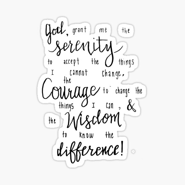 Serenity Prayer sticker – CLOVE + FIG