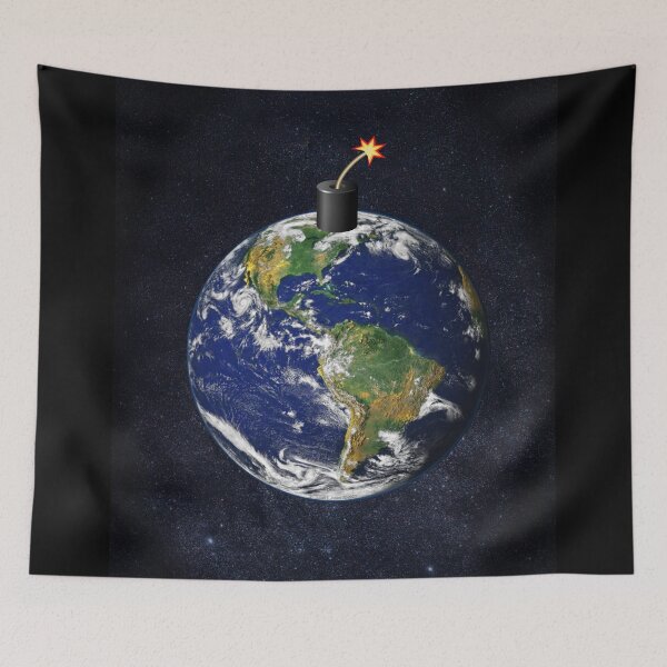 Item preview, Sad Planet 04.  Climate change poster. designed and sold by JulianFJones.