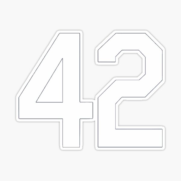 Jackie Robinson Baseball Number 42 Honoring Baseball Barrier Breaker   Sticker for Sale by prohockeylabs