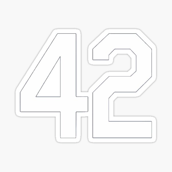 Baseball Number 42 Honoring Baseball Barrier Breaker Jackie Robinson  Sticker for Sale by prohockeylabs